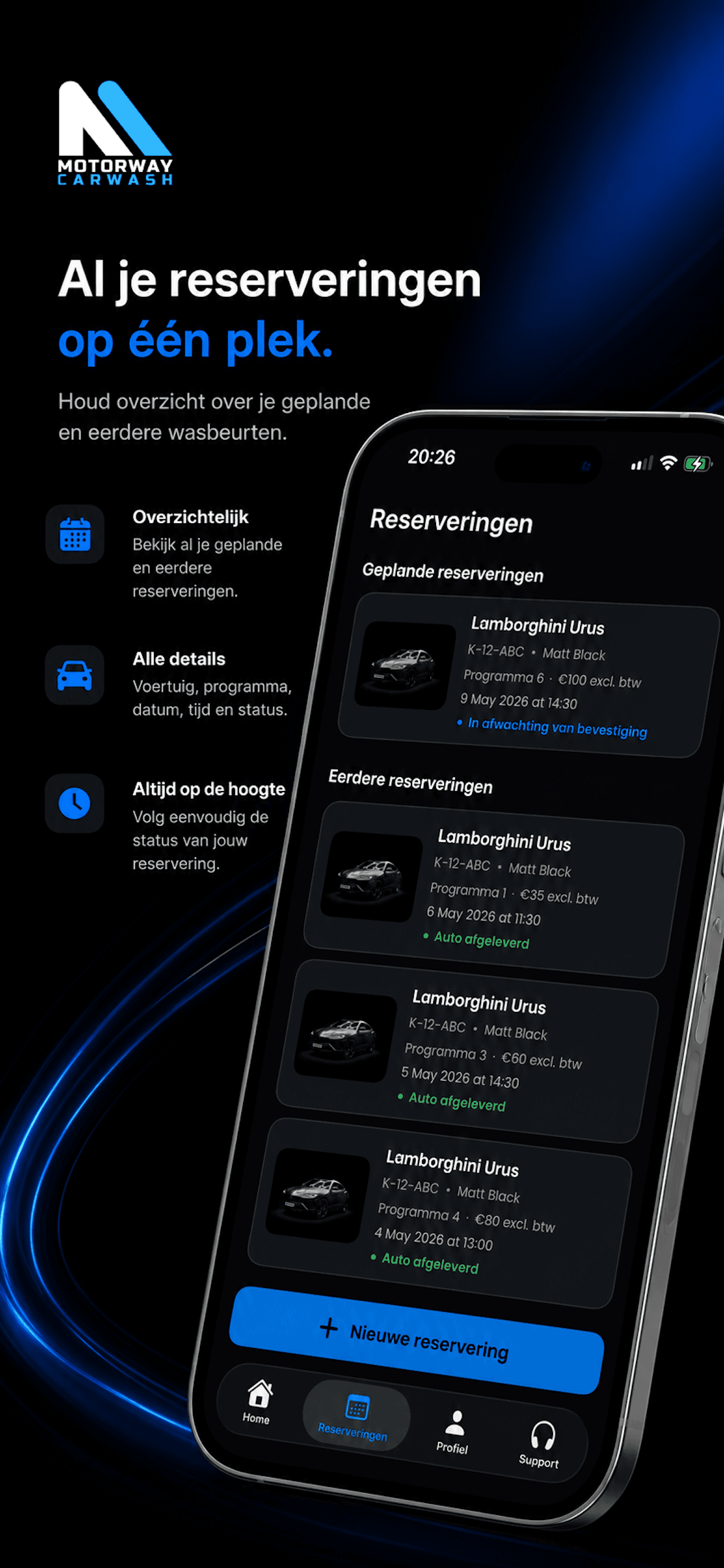 Motorway Carwash app screenshot